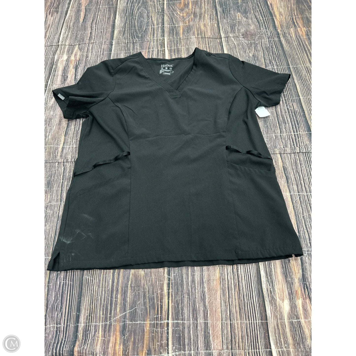 Top Short Sleeve By Hanes In Black, Size: L