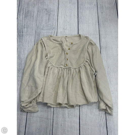 Top Long Sleeve By Free People In Cream, Size: S
