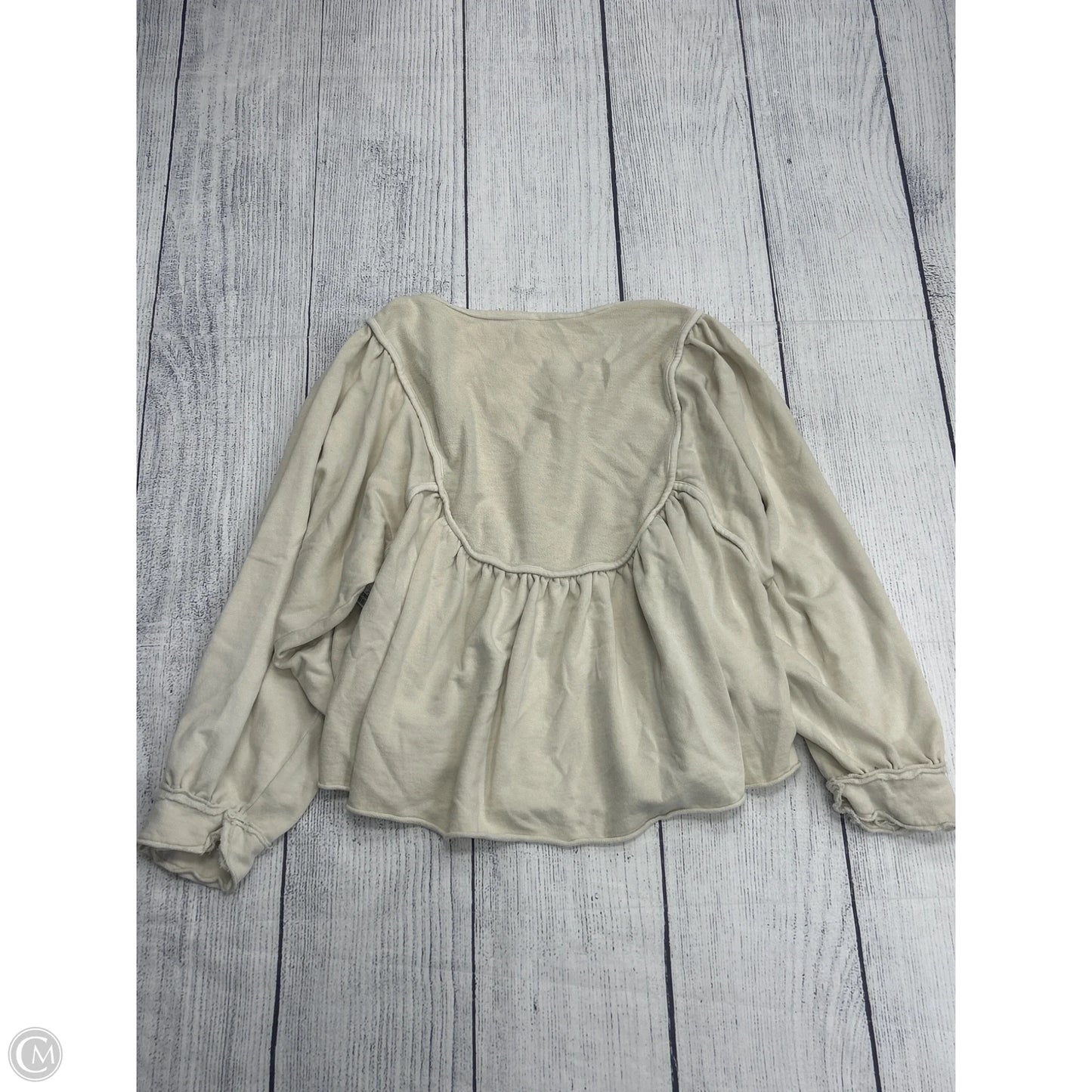 Top Long Sleeve By Free People In Cream, Size: S