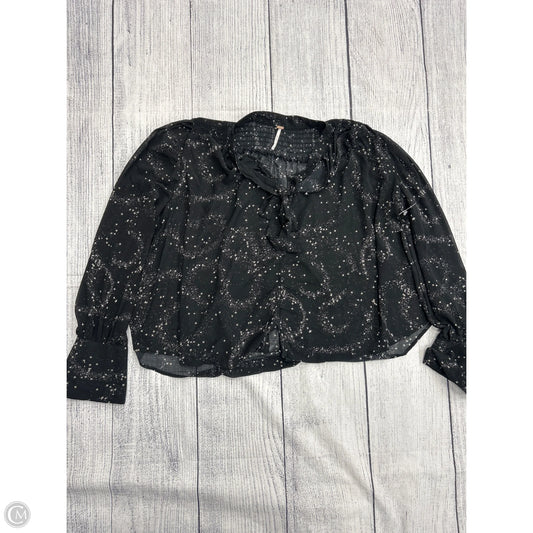 Top Long Sleeve By Free People In Black, Size: M