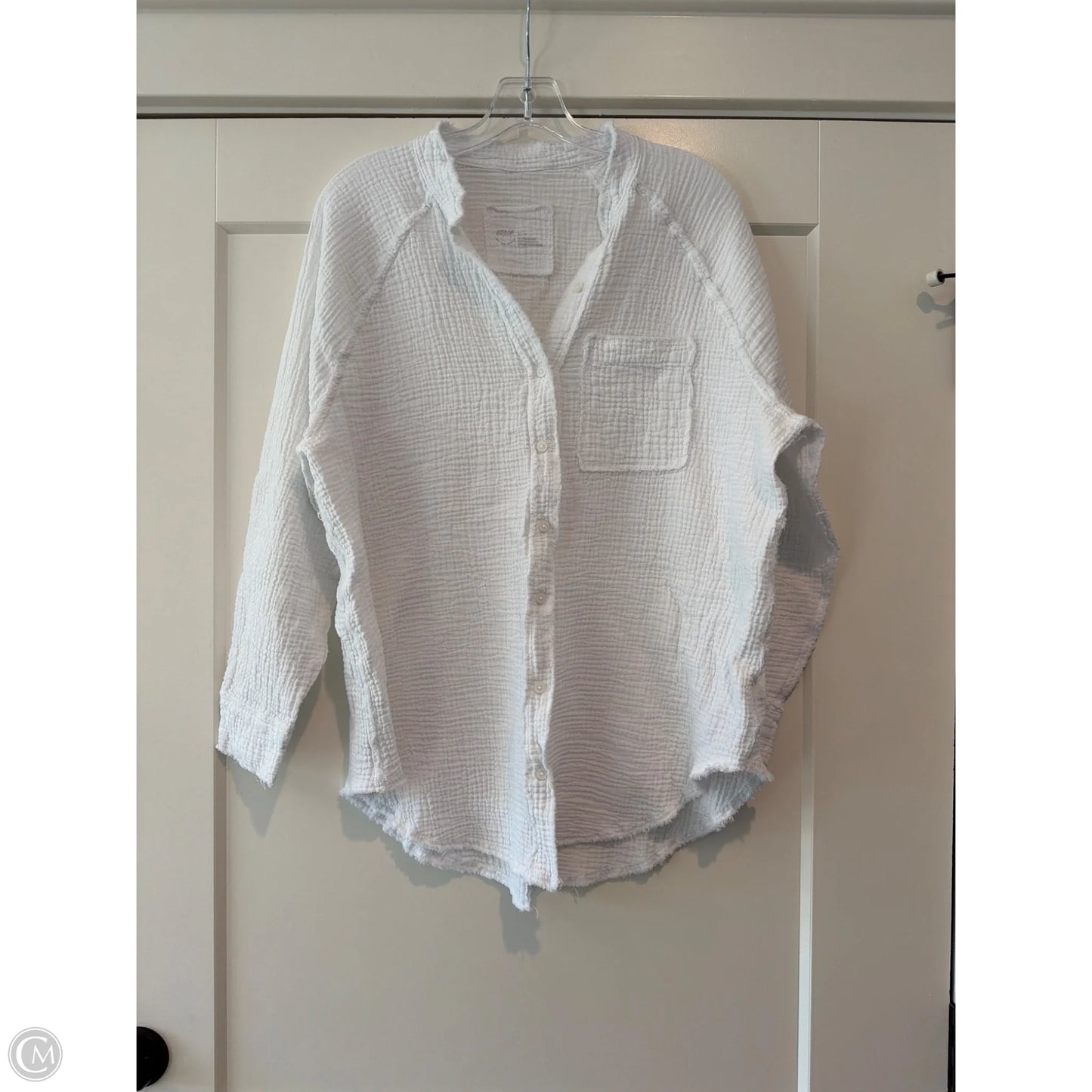 Top Long Sleeve By Aerie In White, Size: Xs