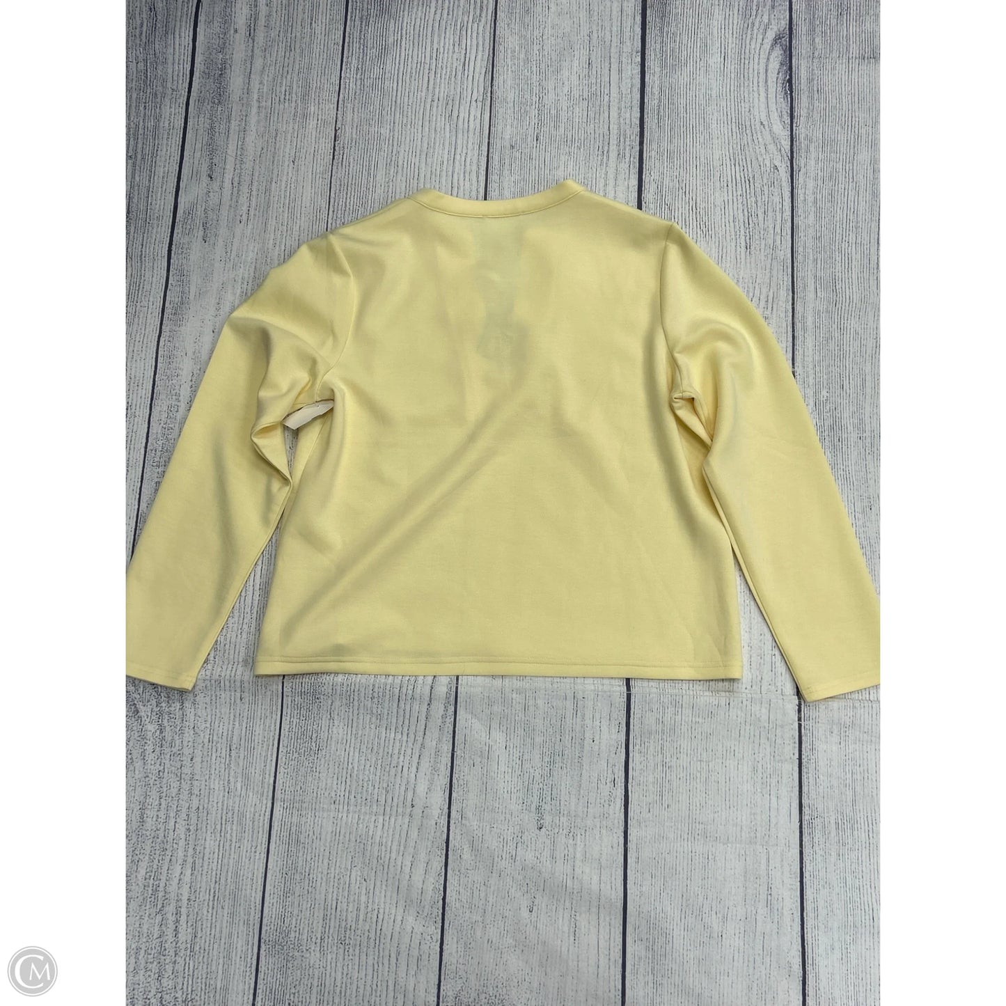 Top Long Sleeve By Cupio In Yellow, Size: L