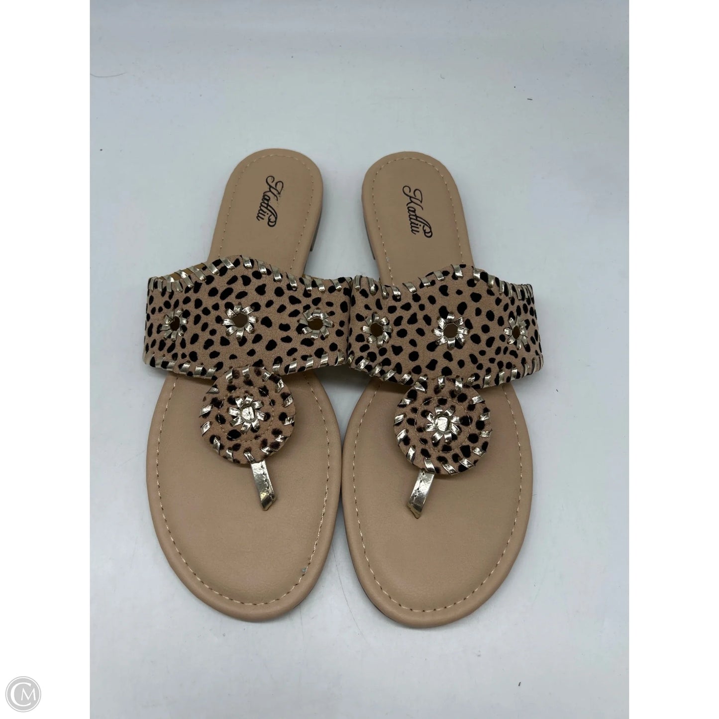 Sandals Flats By Clothes Mentor In Tan, Size: 11