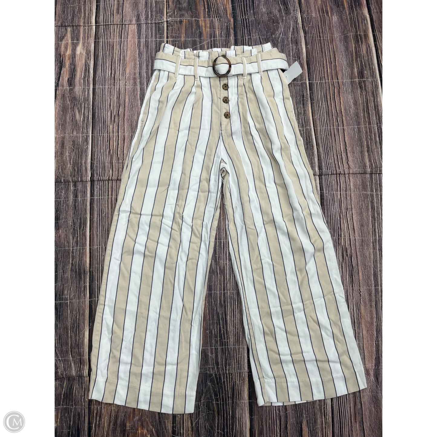 Pants Wide Leg By Abercrombie And Fitch In Tan, Size: Xs