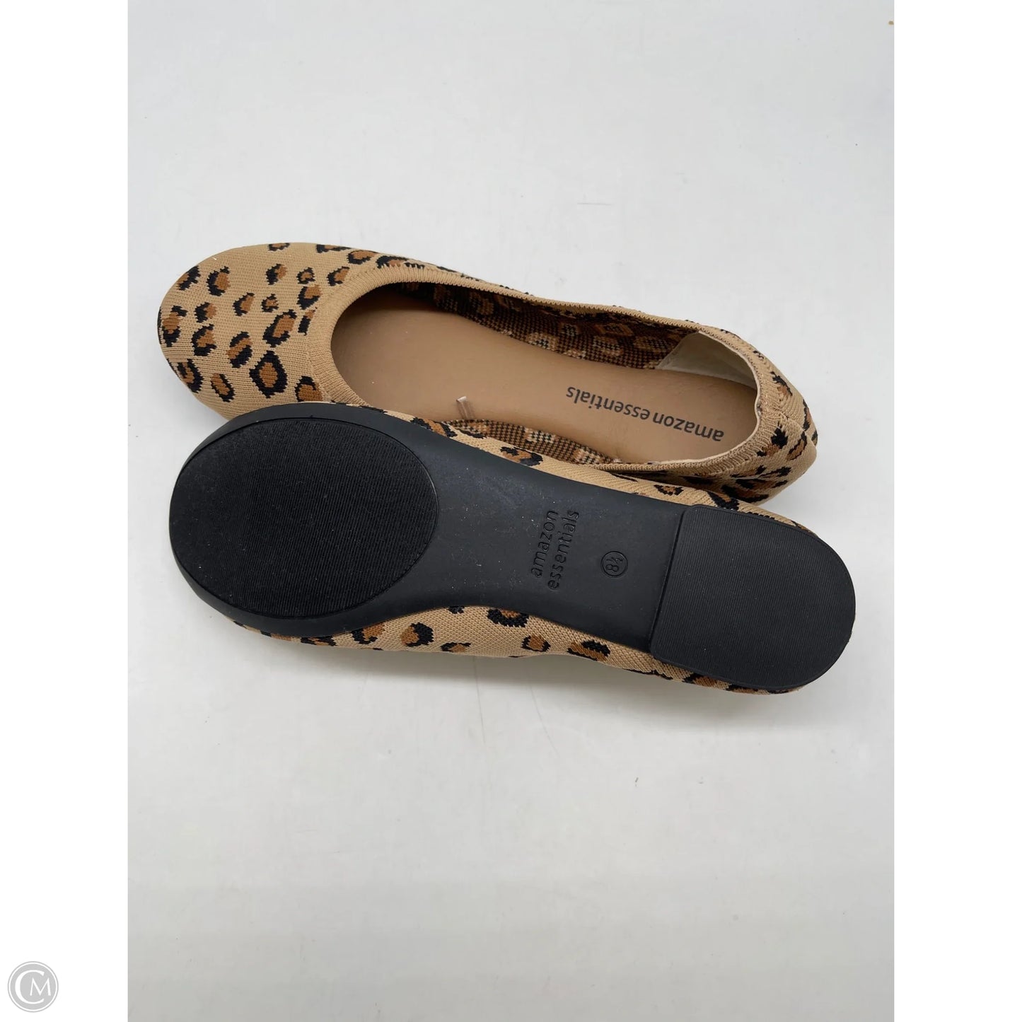 Shoes Flats By Amazon Essentials In Animal Print, Size: 8.5