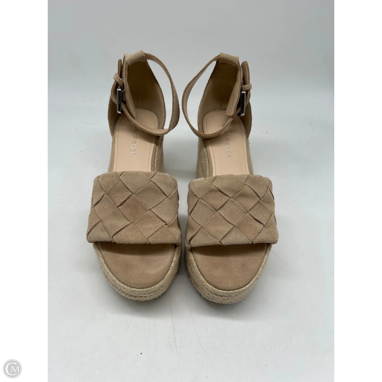 Sandals Heels Wedge By Marc Fisher In Tan, Size: 7