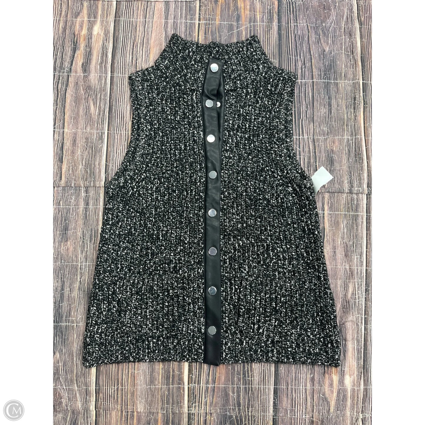 Vest Sweater By Anne Klein In Black, Size: M