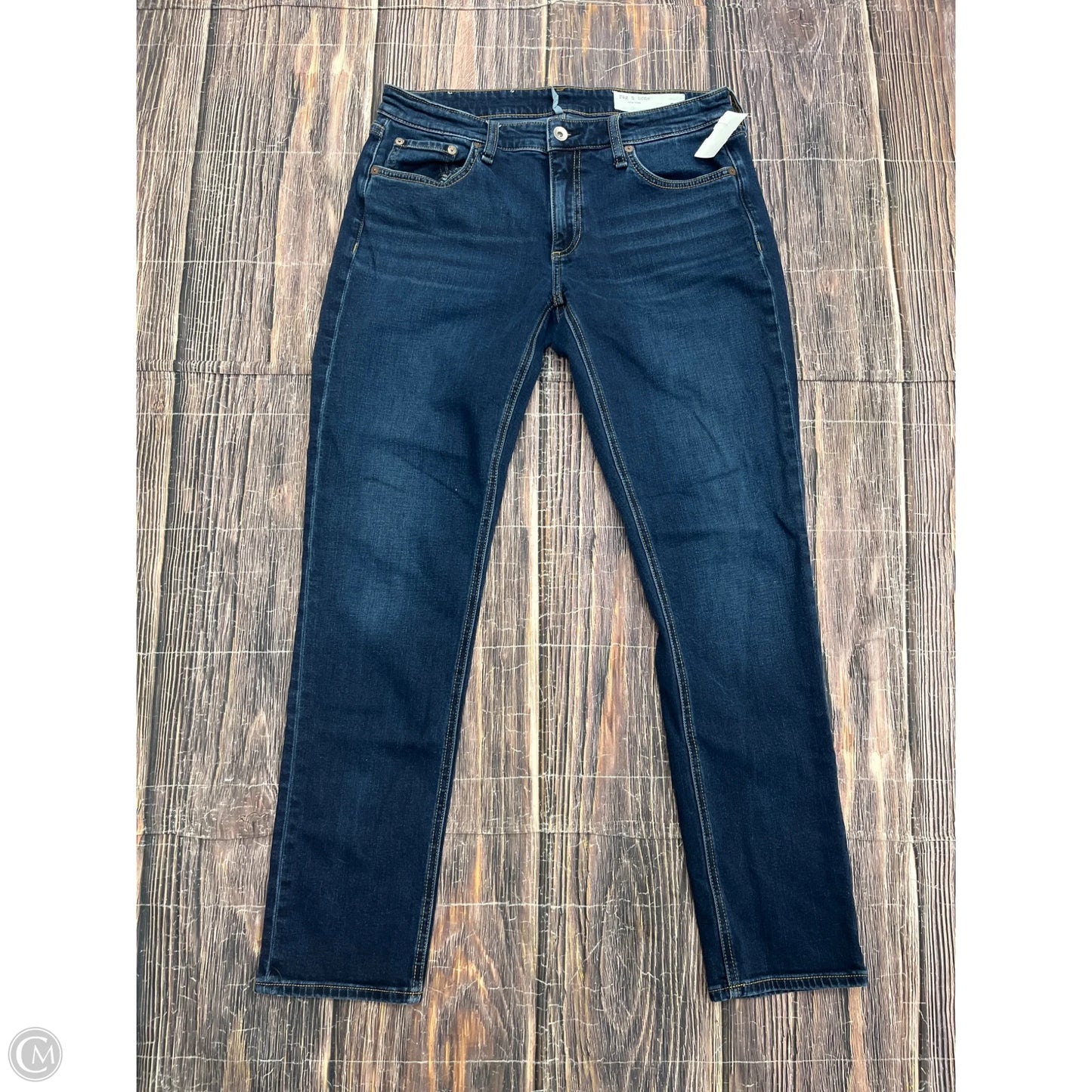 Jeans Skinny By Rag And Bone In Blue Denim, Size: 4
