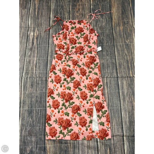 Dress Casual Midi By Anthropologie In Pink, Size: L