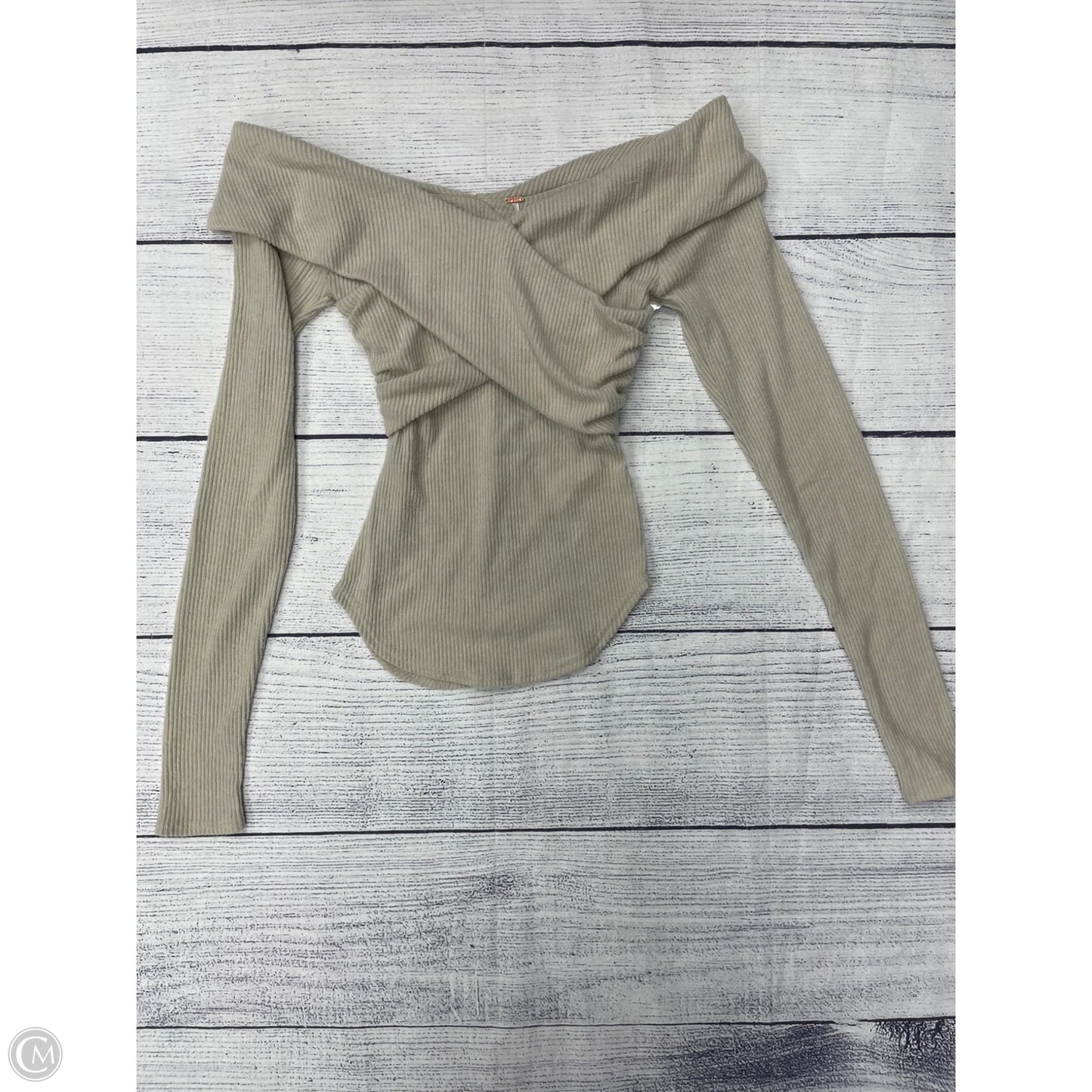 Top Long Sleeve By Free People In Tan, Size: S