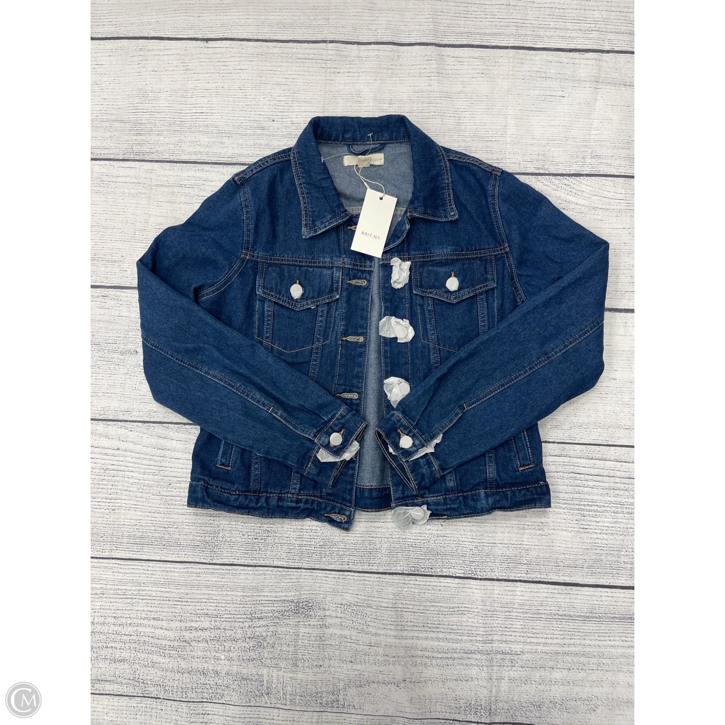 Jacket Denim By Cmb In Blue Denim, Size: M