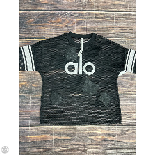 Athletic Top Short Sleeve By Alo In Black, Size: Xs