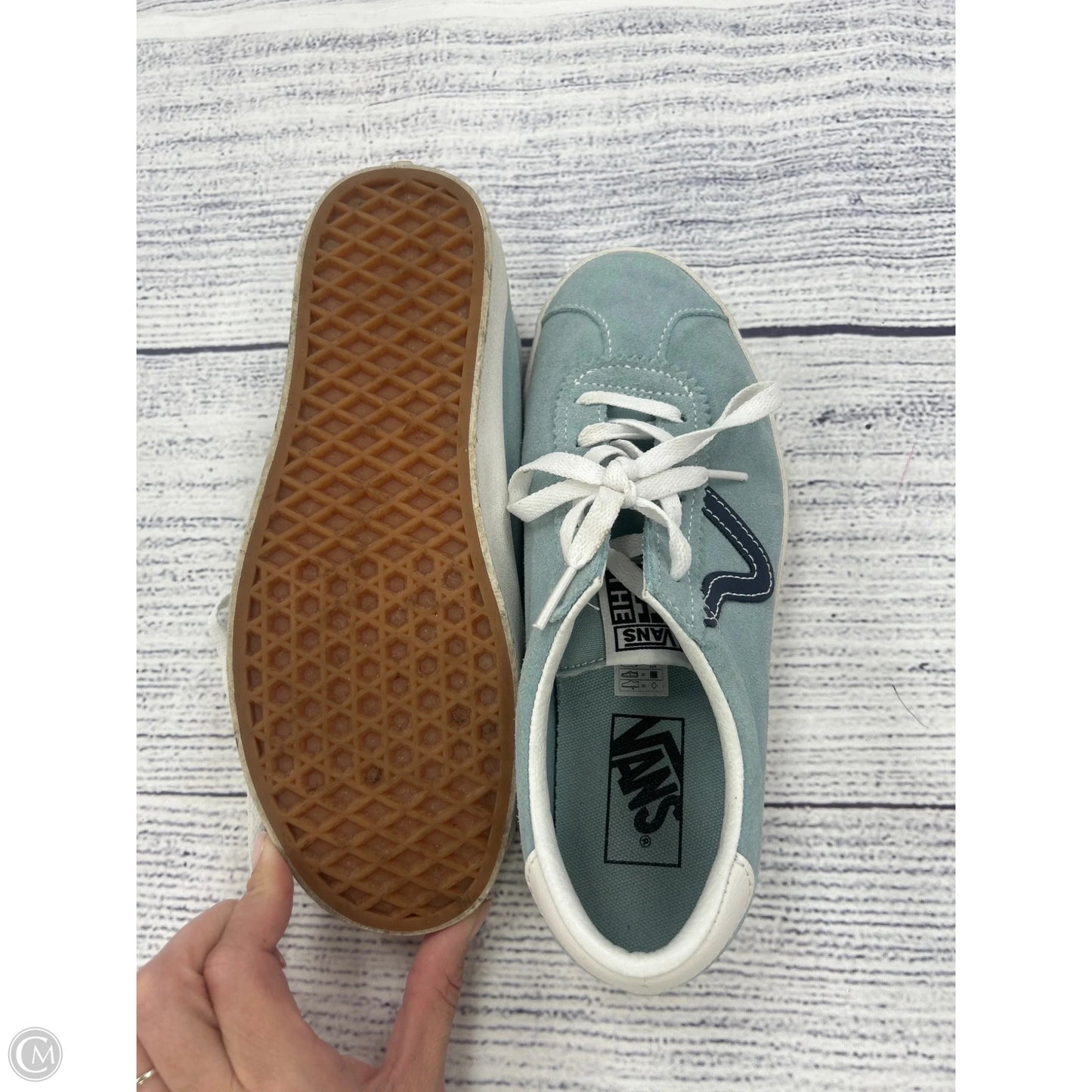 Shoes Sneakers By Vans In Blue, Size: 8