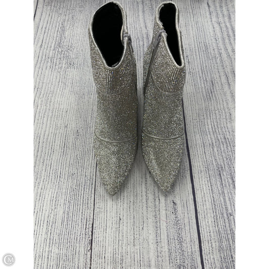 Boots Ankle Heels By A New Day In Silver, Size: 8