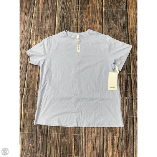 Athletic Top Short Sleeve By Lululemon In Blue, Size: Xl