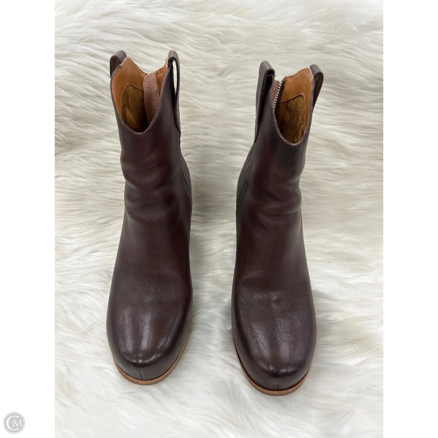 Boots Ankle Heels By Kork Ease In Brown, Size: 6.5
