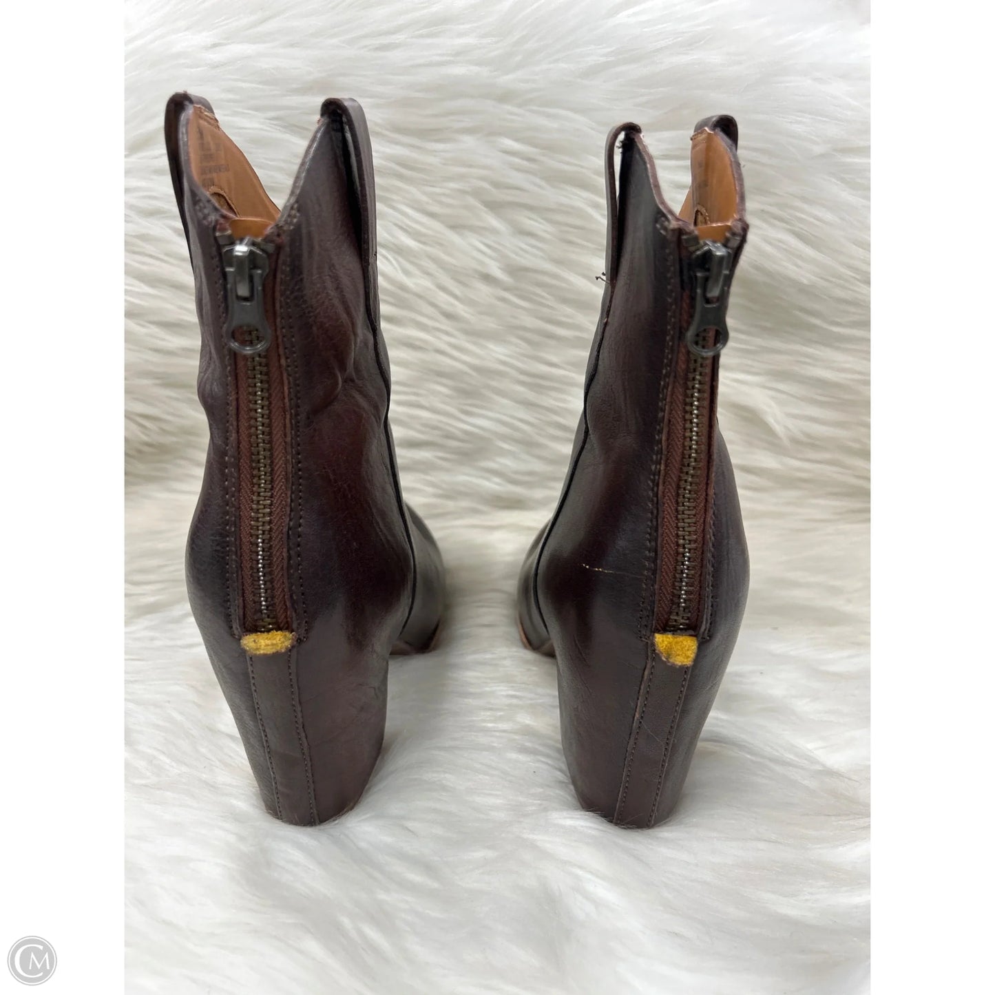 Boots Ankle Heels By Kork Ease In Brown, Size: 6.5