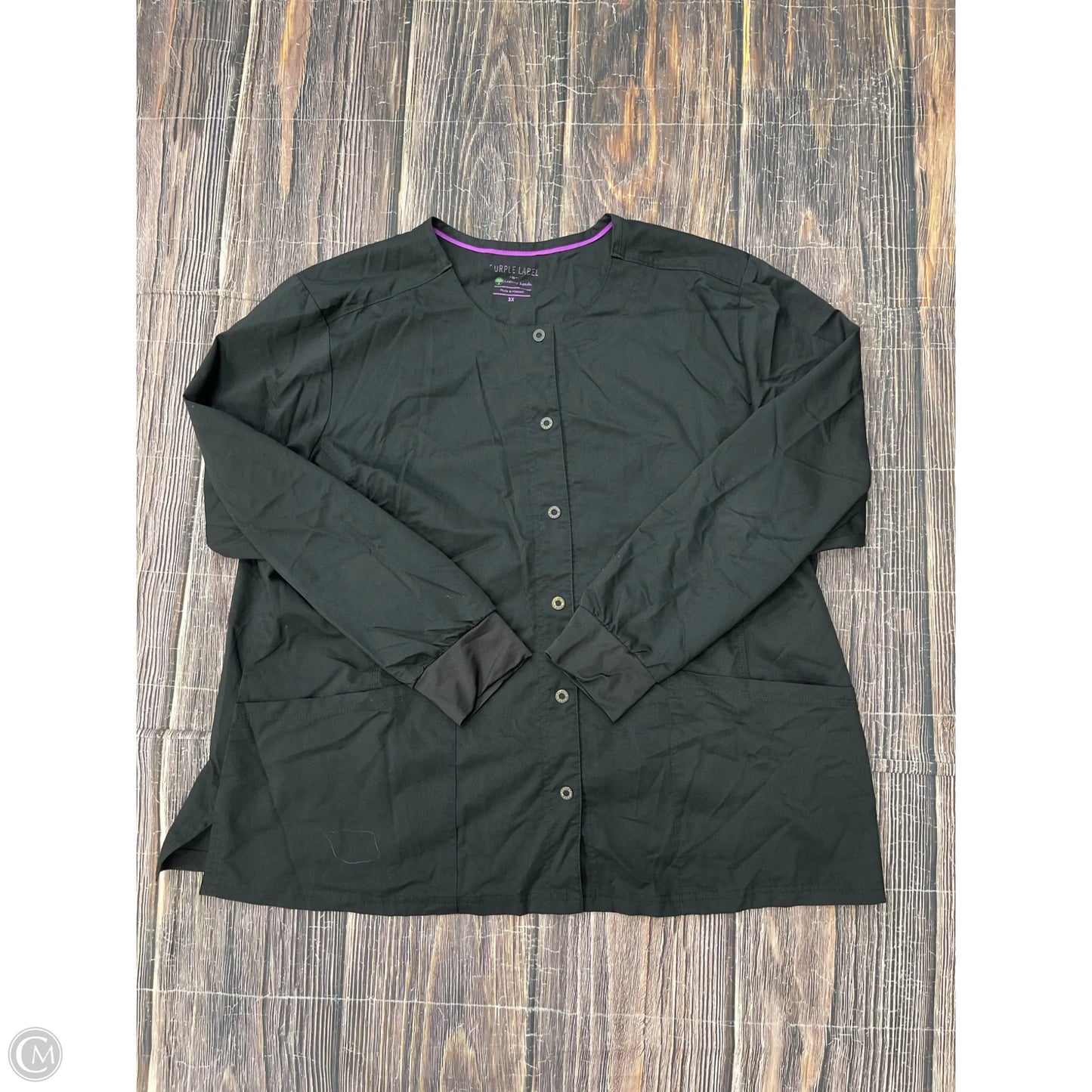 Top Long Sleeve By Clothes Mentor In Black, Size: 3x