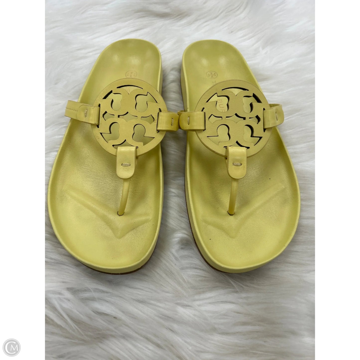 Sandals Designer By Tory Burch In Yellow, Size: 8