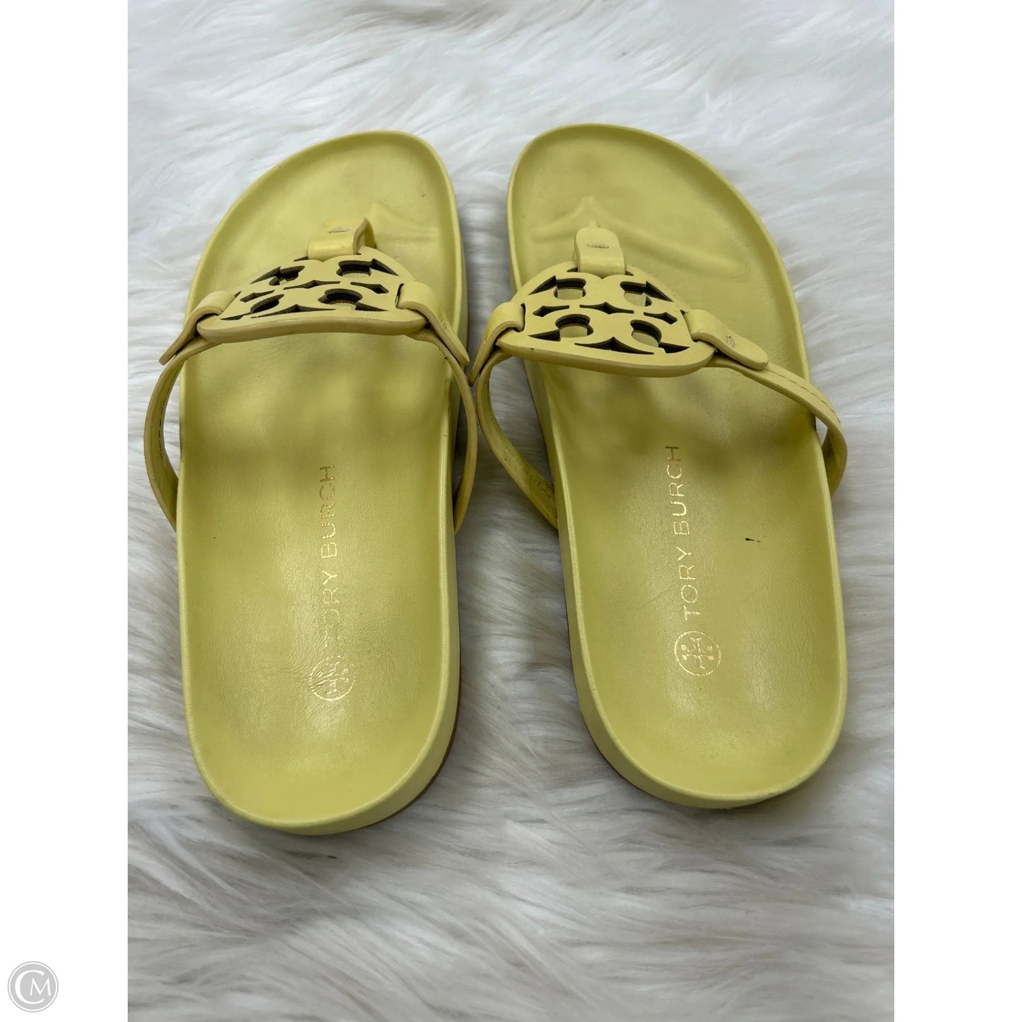 Sandals Designer By Tory Burch In Yellow, Size: 8