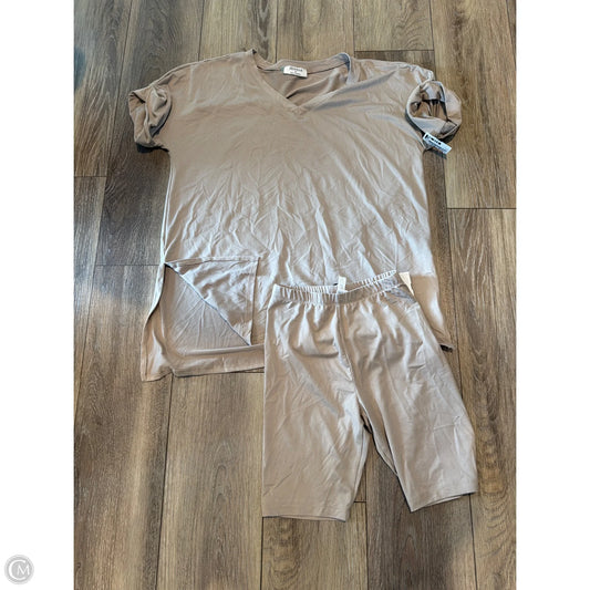 Lounge Set Shorts By Zenana In Tan, Size: S