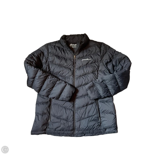 Jacket Puffer & Quilted By Eddie Bauer In Black, Size: L