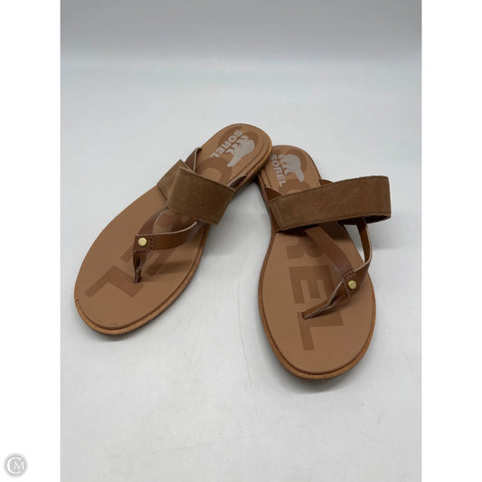 Sandals Flats By Sorel In Brown, Size: 8