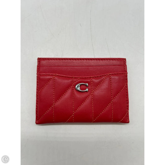 Id/card Holder Designer By Coach, Size: Small