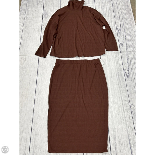 Skirt Set 2pc By Prettygarden In Brown, Size: Xl