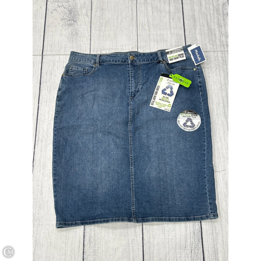 Skirt Midi By D Jeans In Blue Denim, Size: 20