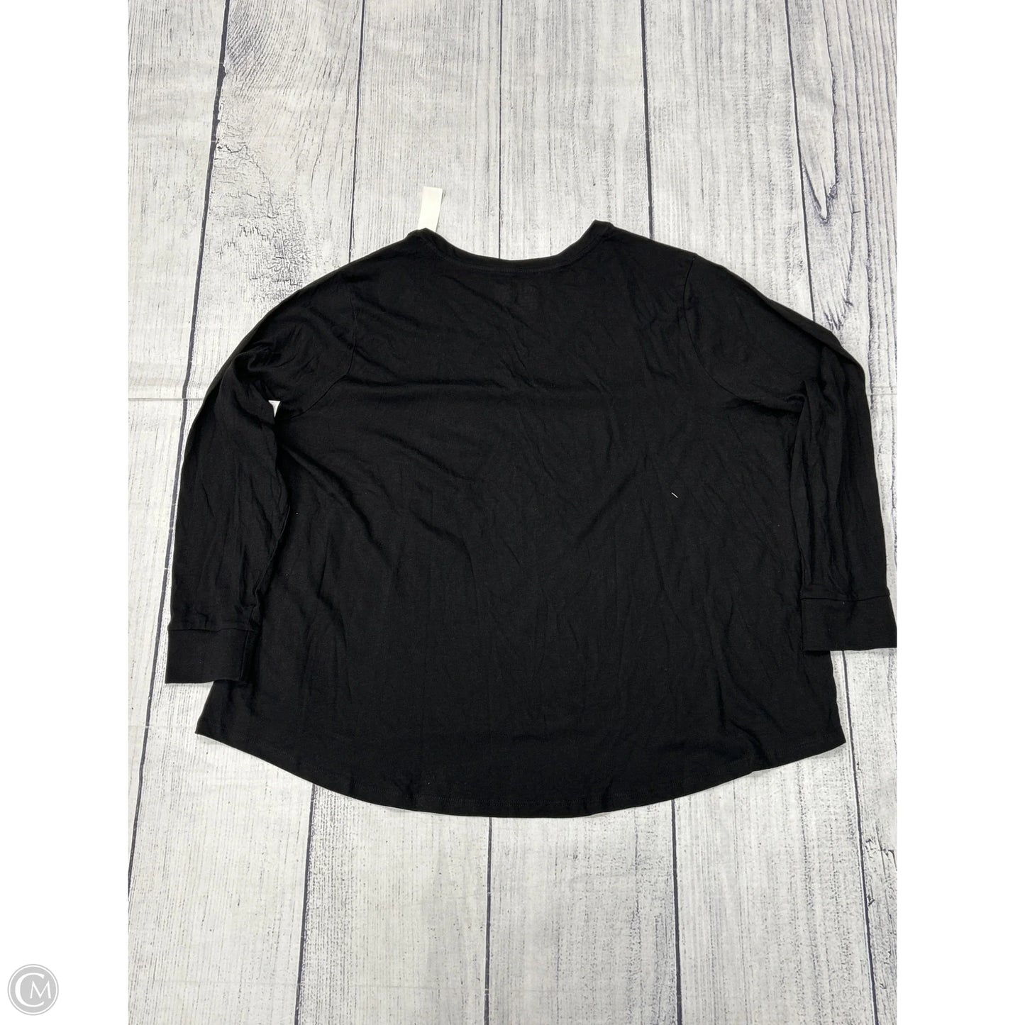 Top Long Sleeve Basic By Terra & Sky In Black, Size: 3x