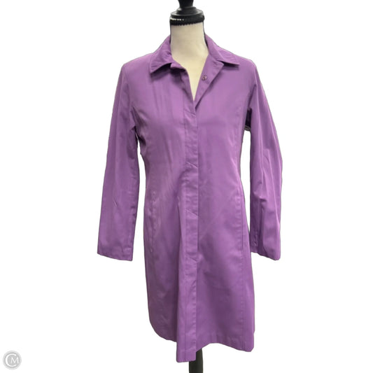 Coat Trench Coat By Jones New York In Purple, Size: Sp