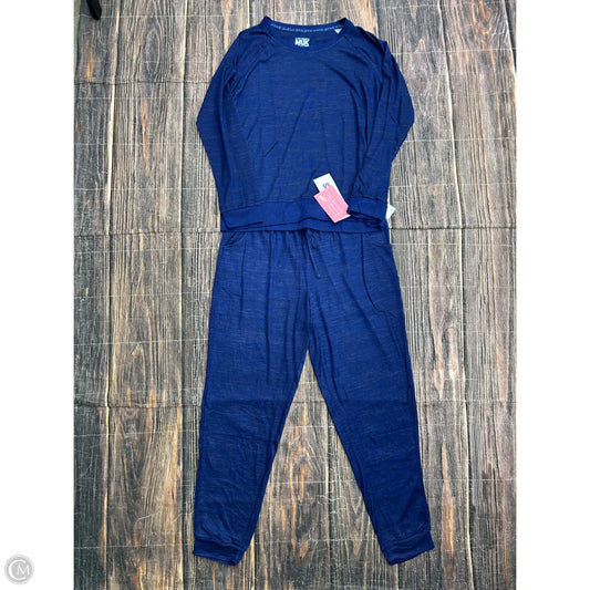 Lounge Set Pants By Muk Luks In Blue, Size: L