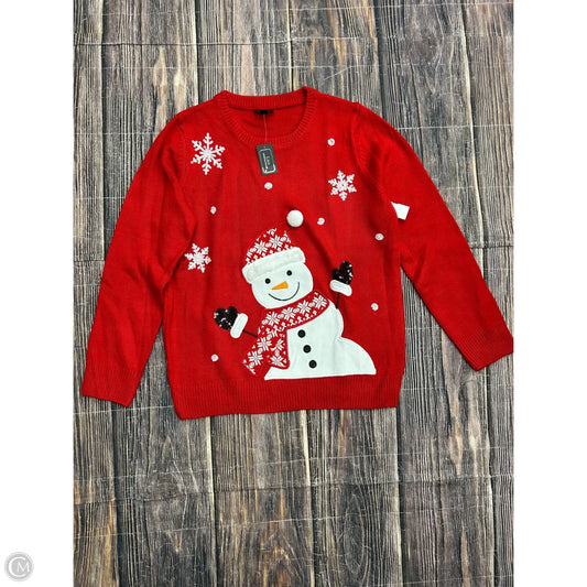 Sweater By Lisa International In Red, Size: L