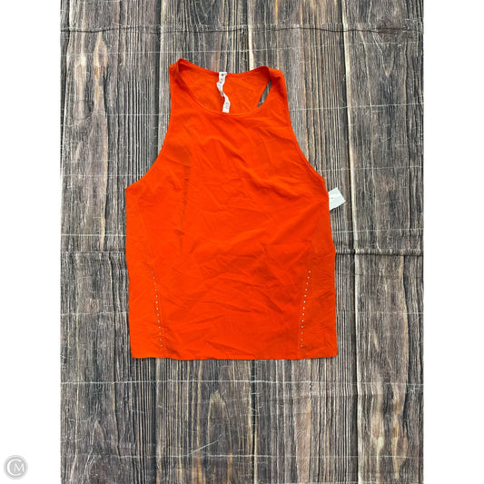 Athletic Tank Top By Lululemon In Orange, Size: 8