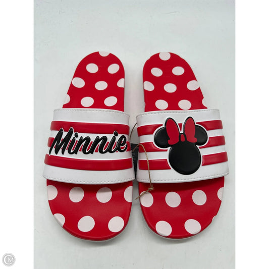 Sandals Flats By Adidas In Red, Size: 7