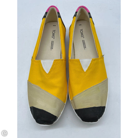Shoes Flats By Toms In Yellow, Size: 8