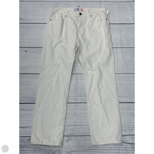 Jeans Straight By Cabi In White Denim, Size: 4