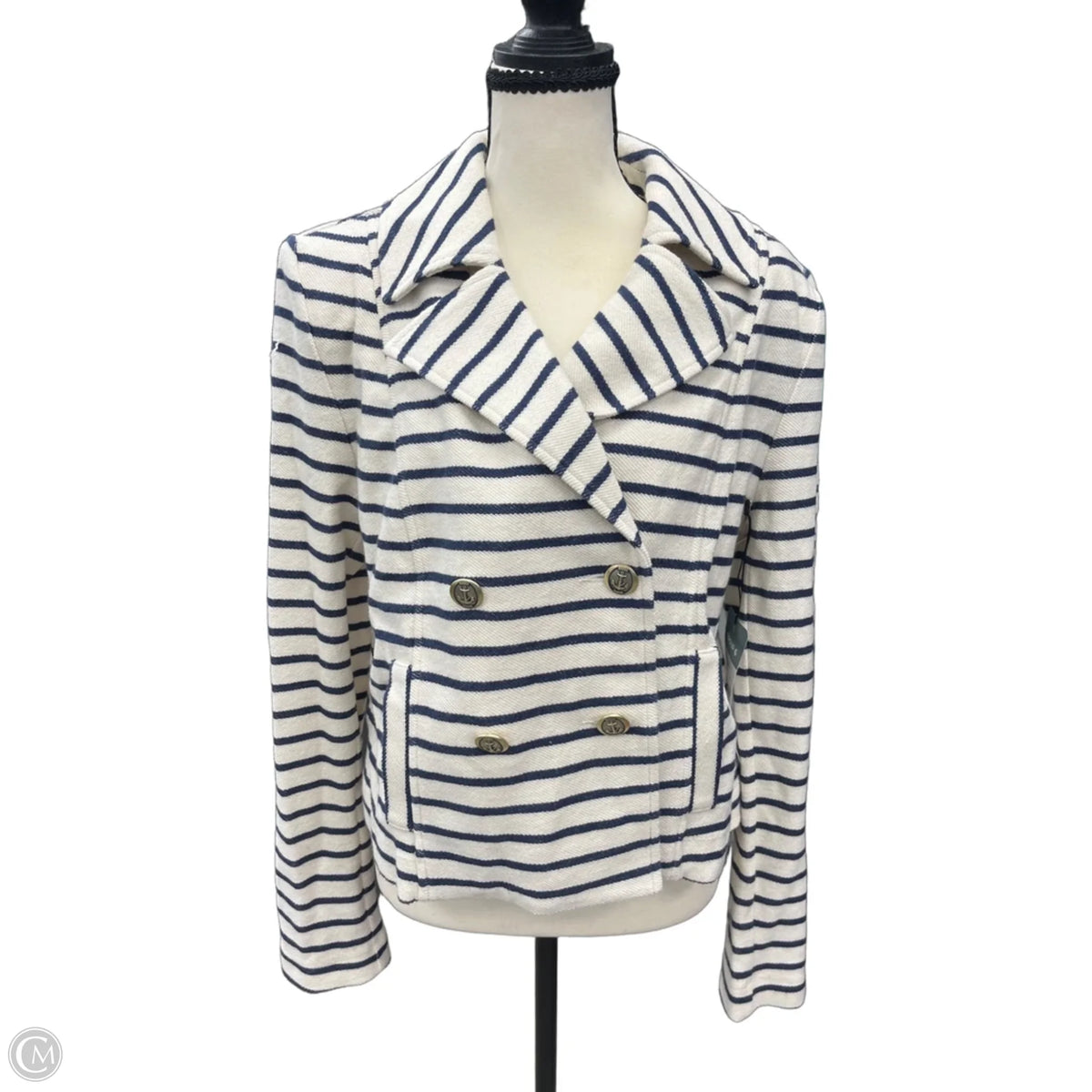 Blazer By Cabi In Striped Pattern, Size: M