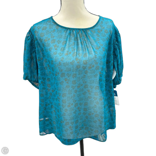 Top Short Sleeve By Cabi In Blue, Size: M