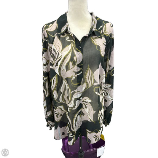 Top Long Sleeve By Cabi In Black, Size: L