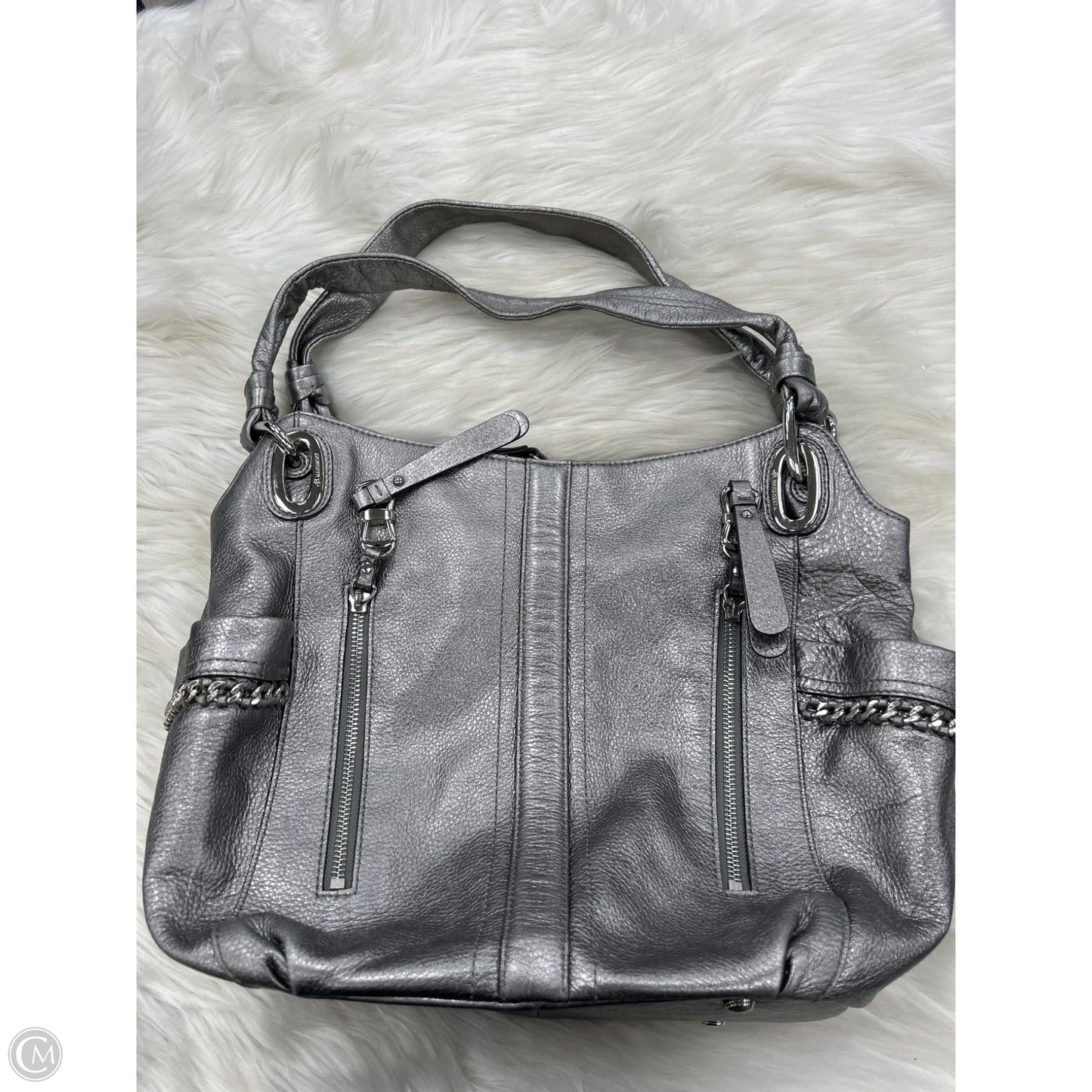 Handbag Leather By B. Makowsky, Size: Large