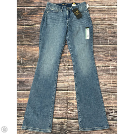 Jeans Boot Cut By Lee In Blue Denim, Size: 6l