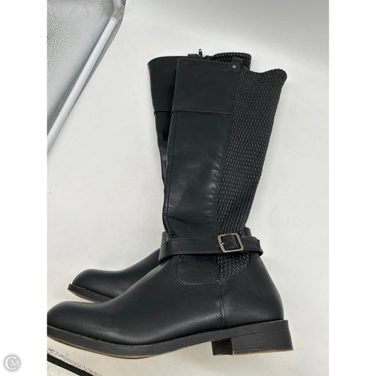 Boots Knee Flats By Just Fab In Black, Size: 9
