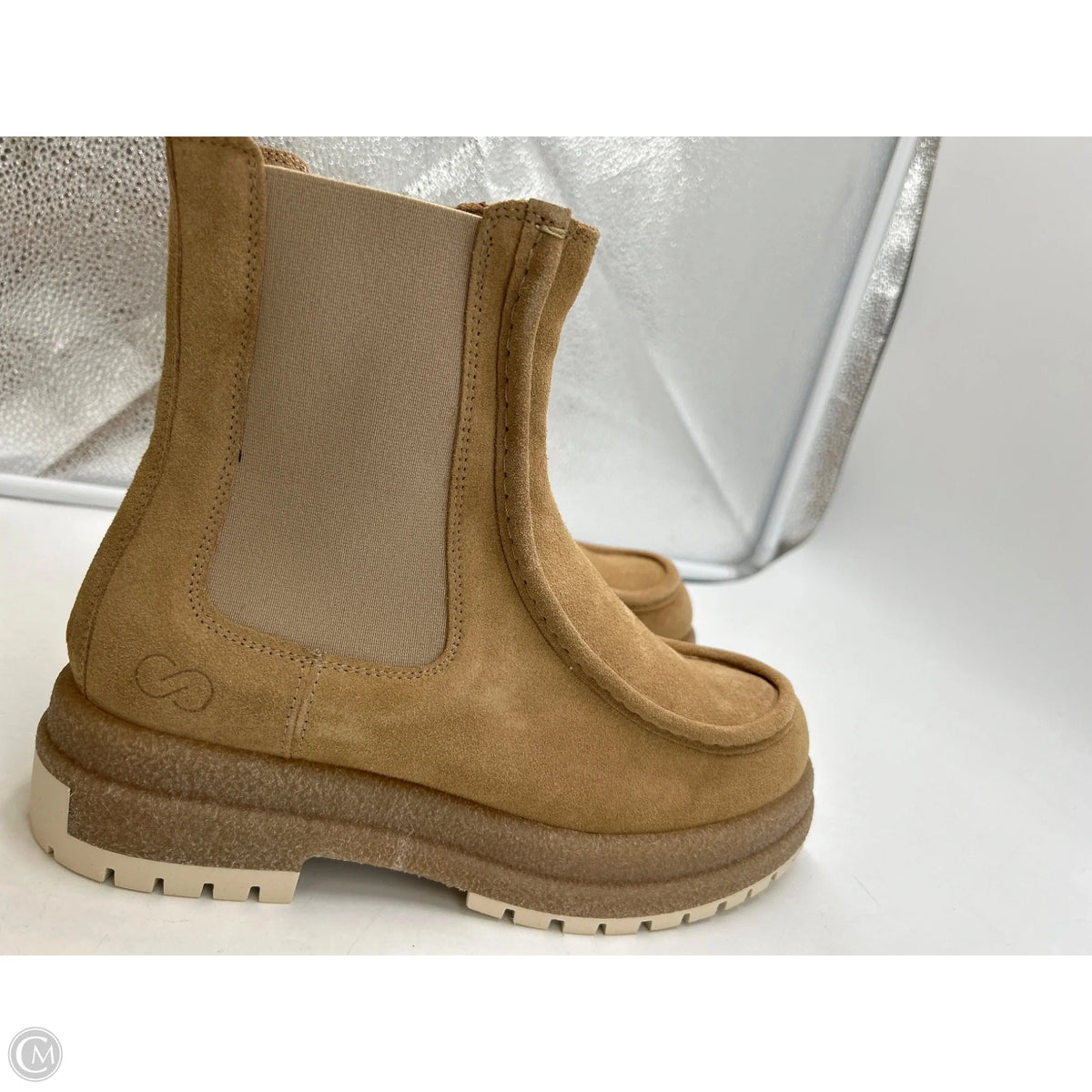 Boots Ankle Flats By Calia In Tan, Size: 9