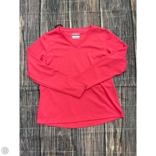 Athletic Top Long Sleeve Crewneck By Columbia In Pink, Size: L