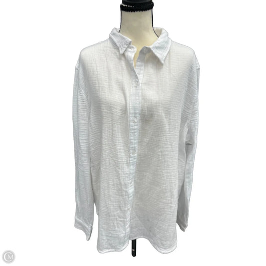 Top Long Sleeve By Clothes Mentor In White, Size: Xl