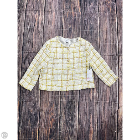 Blazer By Cabi In White & Yellow, Size: Xl