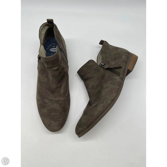 Boots Ankle Flats By Dr Scholls In Camouflage Print, Size: 11