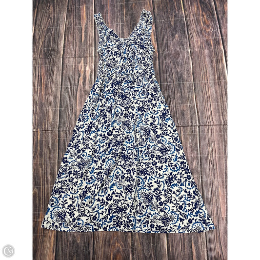 Dress Casual Maxi By Patrons Of Peace In Blue & White, Size: L